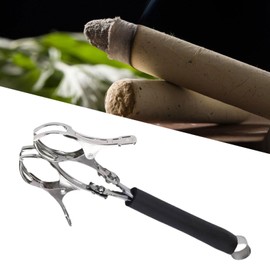 Milageto Moxa Stick Clamp,Moxa Roll Holder,Easy to Use,Stainless Steel,Convenient Sturdy Portable Moxibustion Stick Clip Double Head, for 2.5 to4.5cm