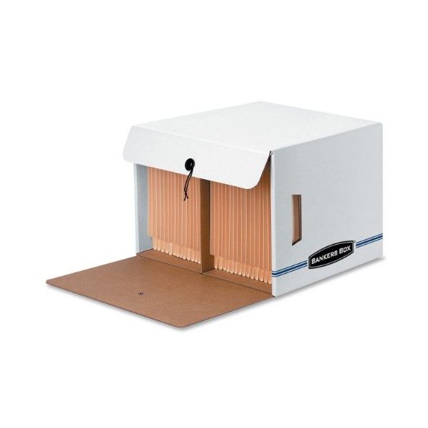 Bankers Box SIDE-TAB DROP FRONT Storage Boxes, Standard Set-Up, String