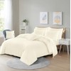 Microfibre Duvet Cover Set, Ultra Soft Bedding, 100% Polyester (Cream,