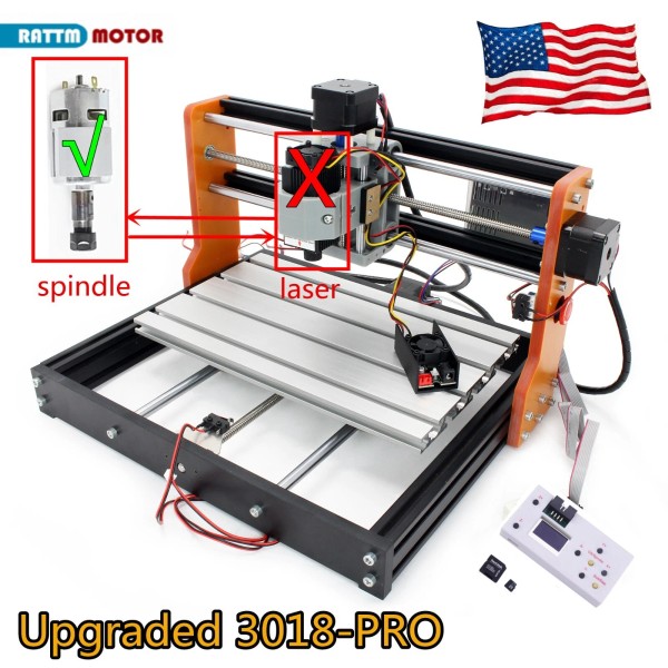 RATTM MOTOR USA2 in 1 CNC Router 3018-PRO 5.5W Laser