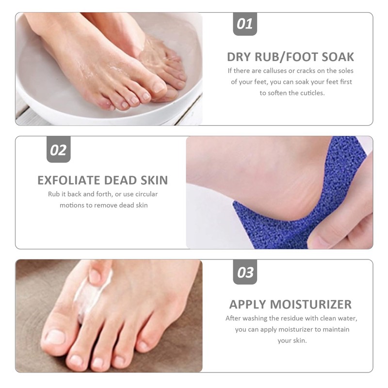 4 Pieces Foot Cleaning Sponges, Pedicure Pumice Stone Exfoliating Sponges,