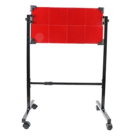 CDZHLTG Table Tennis Rebound Board Rebounder with 8 Rubbers, Improved 2nd Generation Pingpong Return Board Self Training Equipment, Strong Steel Frame & Wheels (Stand Model)