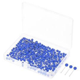 PATIKIL Push Pins, 300 Pack Plastic Round Head Map Tacks Thumb Steel Point for World Maps Cork Boards, Dark Blue