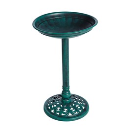 Gardman RA01273 Verdigris Effect Bird Bath, Green