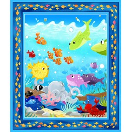 Generic Susybee Multi Under The Sea Digital 36in Fabric Panel
