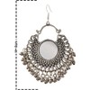 Zephyrr Jewellery German Silver Afghani Dangler Hook Chandbali Earrings Mirrors