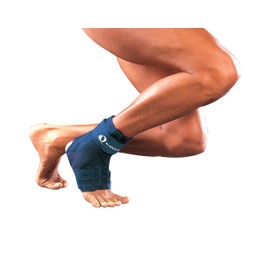 M-Brace AIR V-17L Ankle Stabilizer Brace, Figure 8" Technique, Controls Inversion and Eversion Movements of The Ankle, Tendonitis- Luxations, Rehab Phase Support, Open Back Brace, Band, Blue