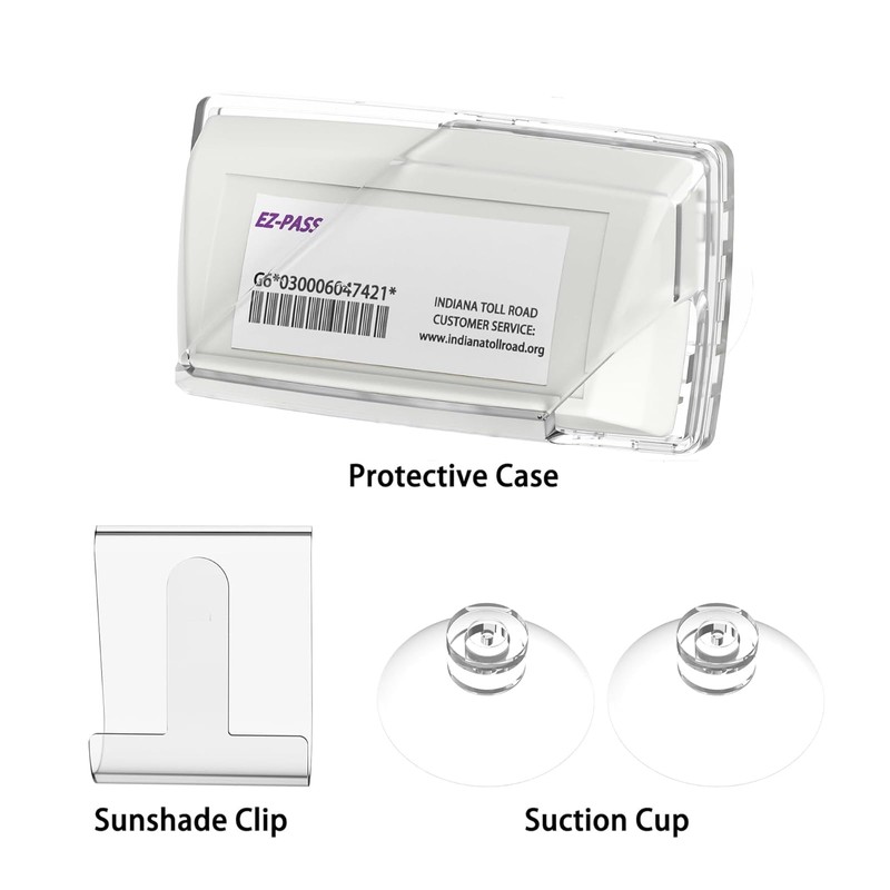 ZANEDY EZ Pass Holder for Windshield and Visor with Strong