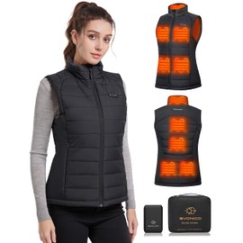 Evonicc Heated Vest for Women with 7.4V 16000mAh Battery Pack, Lightweight Heated Apparel, Rechargeable Warming Heated Vest