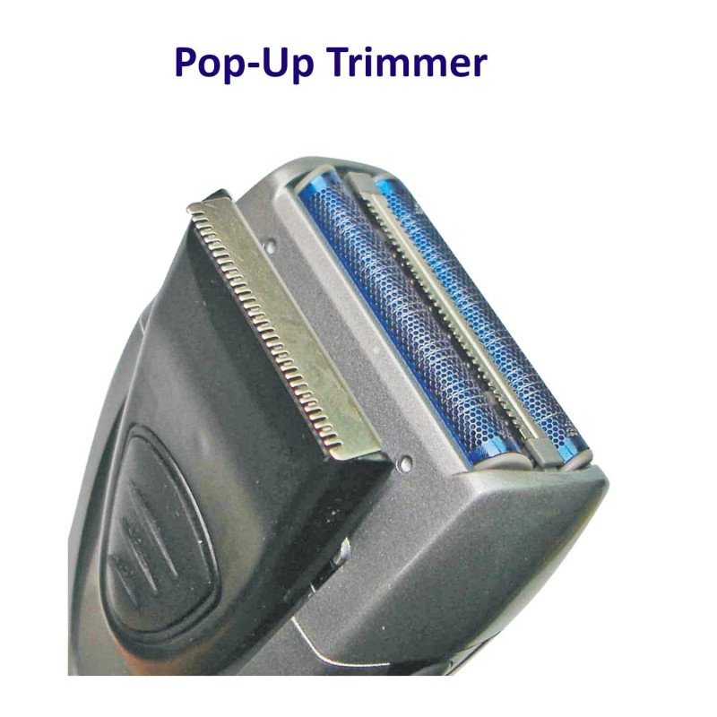 Optimus 50043 Curve Rechargeable Triple Wet/dry Men's Shaver, Black/silver