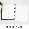 BetterNote 2025 VERTICAL Calendar Refill for Discbound Notebooks, Fits Levenger