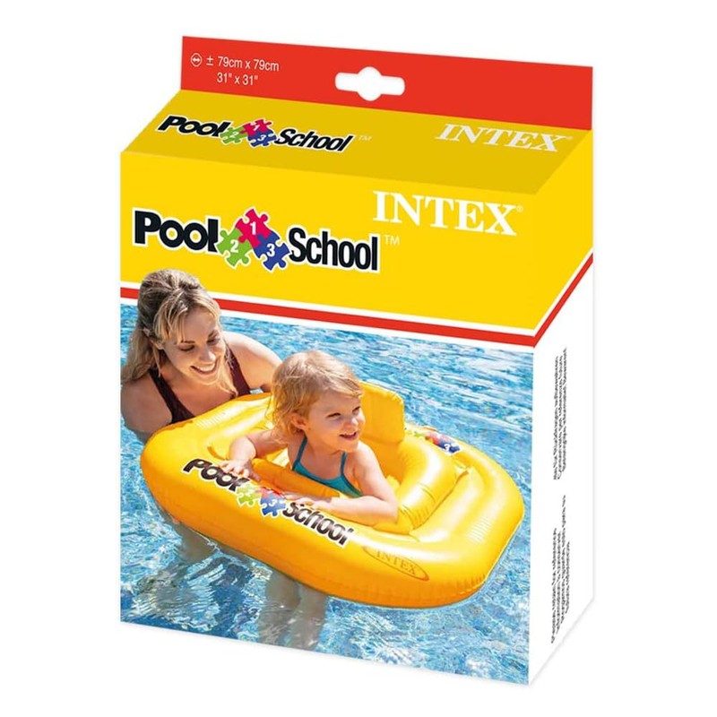 Intex Deluxe Baby Swimming Seat Yellow 79 x 79 cm
