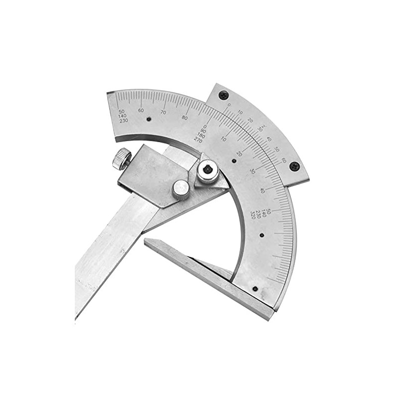 Universal Carbon Steel Vernier Bevel Protractor 0-320°, Precision Angle Measuring
