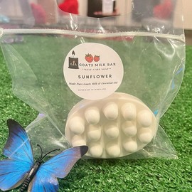 Pure Donkey Milk Massage Body Bar Hydrating Organic Silicone Free - Scent: Sunflower, Specification: Large