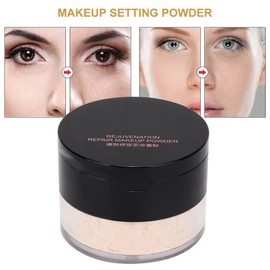 Maquillaje de Larga Duración, Polvo Fijador de Control de Aceite, Polvo Suelto Hidratante para un Maquillaje con una Delicada Borla de Polvo Agradable para la Piel, (01#