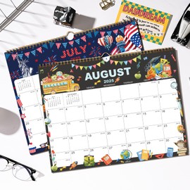 2025-2026 Wall Calendar - Large Calendar 2025-2026 Wall, 15" x 12", July 2025 - December 2026, 18-Month Calendar Wall with Hanging Hook, Perfect Wall Calendar for Organizing - 12 Different Themes