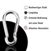 wonkeken Set of 18 Carabiners, Three Sizes of Stainless Steel
