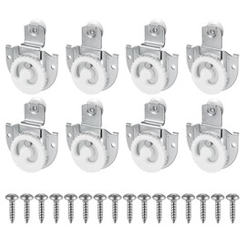 Sliding Closet Door Hardware Set, Sliding Wardrobe Door Hardware Roller Kit Includes Knob Adjustable Door Hooks and Screws