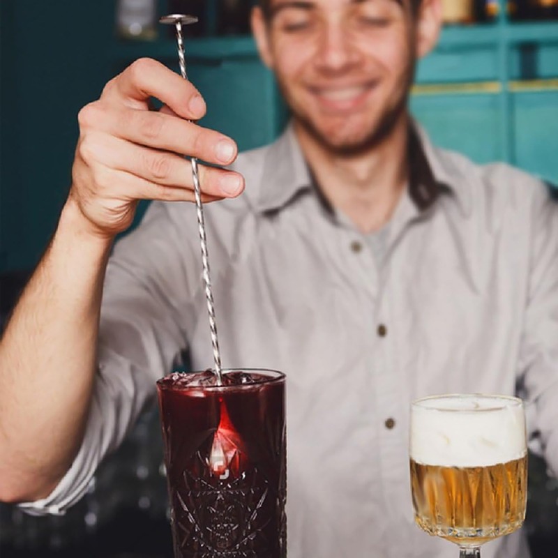 6-Piece Cocktail Shaker Set 24oz Shaker Strainer Muddler Jigger Mixing