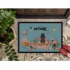 Caroline's Treasures CK7916MAT Black Poodle Sweet Home Doormat 18x27 Front