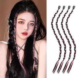 Yokosen Braid Hair Extension, Braid Wig, Bangs, One-touch Extension, Cute, Hair Ornament, Clip, Easy Installation, Energetic, Cute, Women's, Fashion, Accessories, Point Wig, 17.7 inches (45 cm), Set