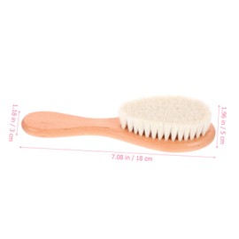 TOVINANNA Hairbrush Baby Wool Shower Brush Bathing Brush for Baby Back Scrubber for Hair Cleaning