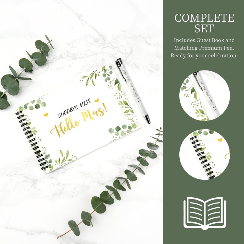Hen Party Accessories Guest Book & Pen Set, Hen Do