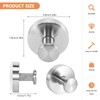 OUZHOU 4 Pack Suction Hooks, No Drill Hooks Stainless Steel