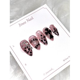 Gyaru Hopi Nail Tips - Coffin / 갸루 호피 네일팁 - 코핀