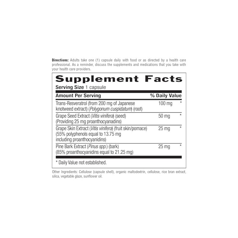 Country Life Resveratrol Plus, Antioxidant - 60 Vegetarian Capsules