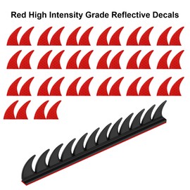 Giilayky Reflective Motorcycle Helmet Mohawk Spikes Rubber Camber Saw with Red Helmet Decals(Helmet Not Included)