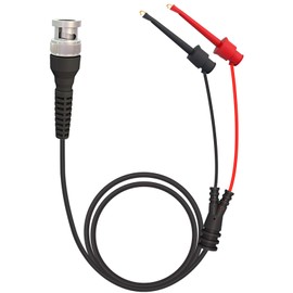 Cleqee BNC Test Lead Hook Clip Probe Cable High Conductivity BNC Male to Dual Copper Wire Mini Grabber IC Test Hook Clip Oscilloscope Test Cable Probe Wire for Electronic Testing