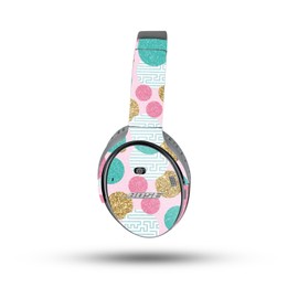 MightySkins Glossy Glitter Skin Compatible with Bose QuietComfort 35 II Headphones - Golden Bubbles | Protective, Durable High-Gloss Glitter Finish | Easy to Apply