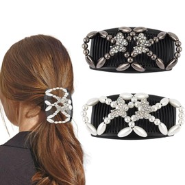 Pack of 2 Women's Hair Clips, Hair Accessories, Elegant Hair Clips, Updo Hair Clip, Double Row Comb Hair Clip, for Women and Girls, DIY Hair Styling Hair Accessories