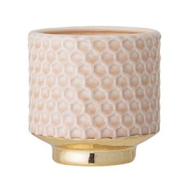 Nordring Ceramic Flower Pot Goldy - colorful Planter, Pot for plants, sukkulents Size M (12,5 cm ø) Dia 5-1/8", Stoneware, rose