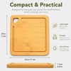 Square Bamboo Cutting Board with Juice Groove, Meat & Vegetable