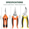 EWPJDK 3-Pack Stainless Steel Pruning Shears, Pruning Snips and Clippers