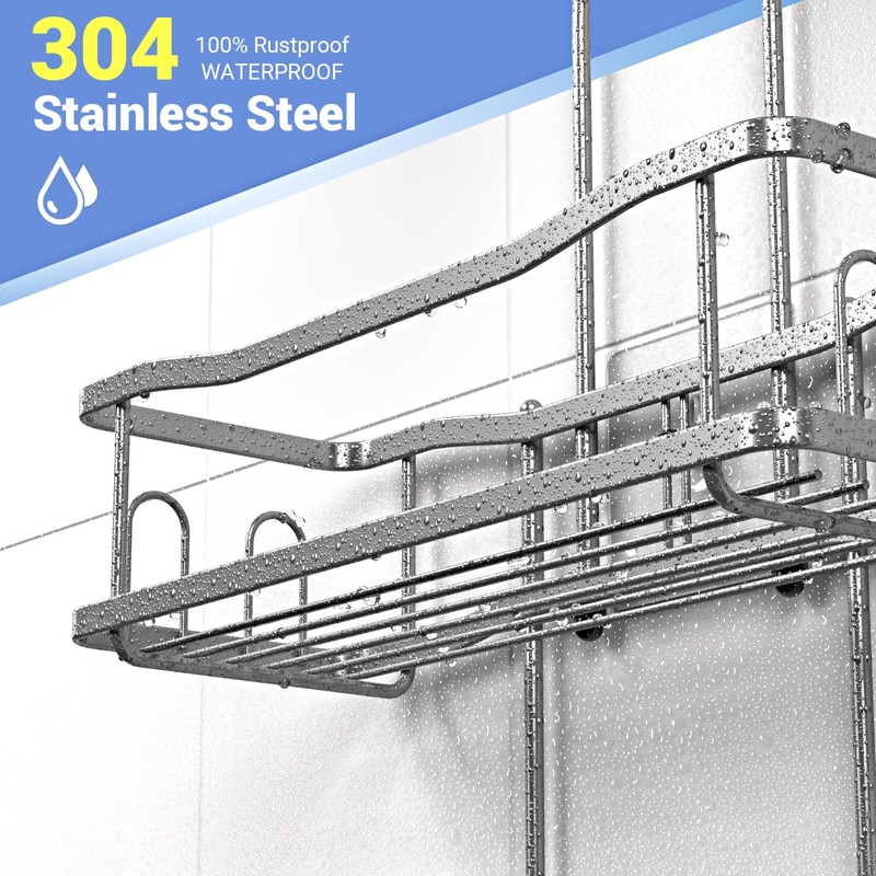 Aitatty Hanging Shower Caddy Bathroom Organizer: Rustproof Shower Shelf Racks