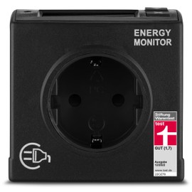 REV Electricity Meter EX – Awarded by Stiftung Warentest with Grade 1.7 – Measure Your Power Consumption, Electric Meter for Sockets, Electric Meter, Black