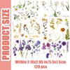 Tiny Scrapbook Flower Plant Stickers, 120Pcs Crafting Accessories Card Making