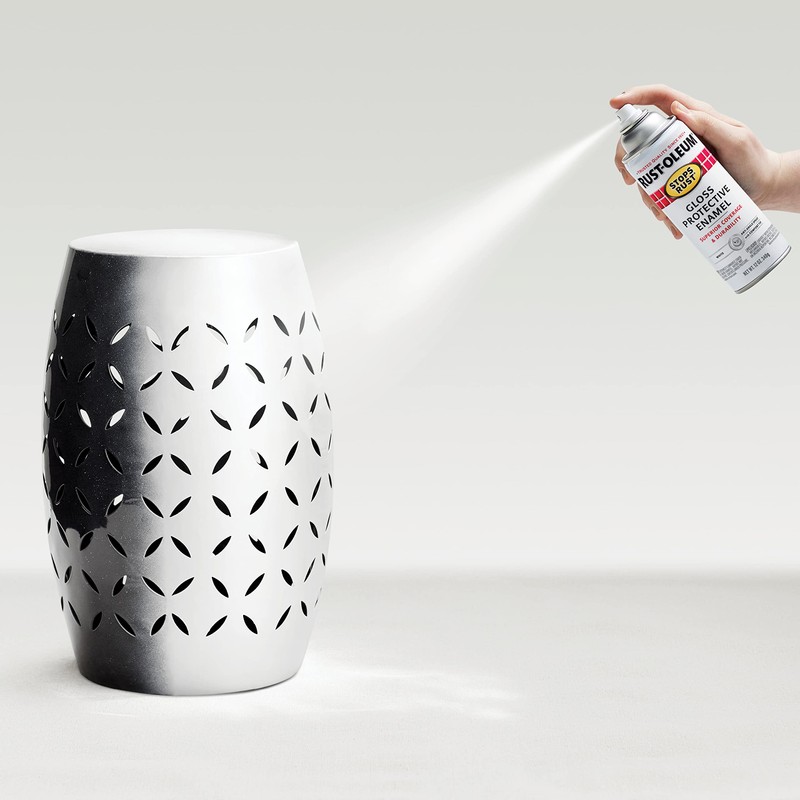 Rust-Oleum 7792830 Stops Rust Spray Paint, 12 oz, Gloss White