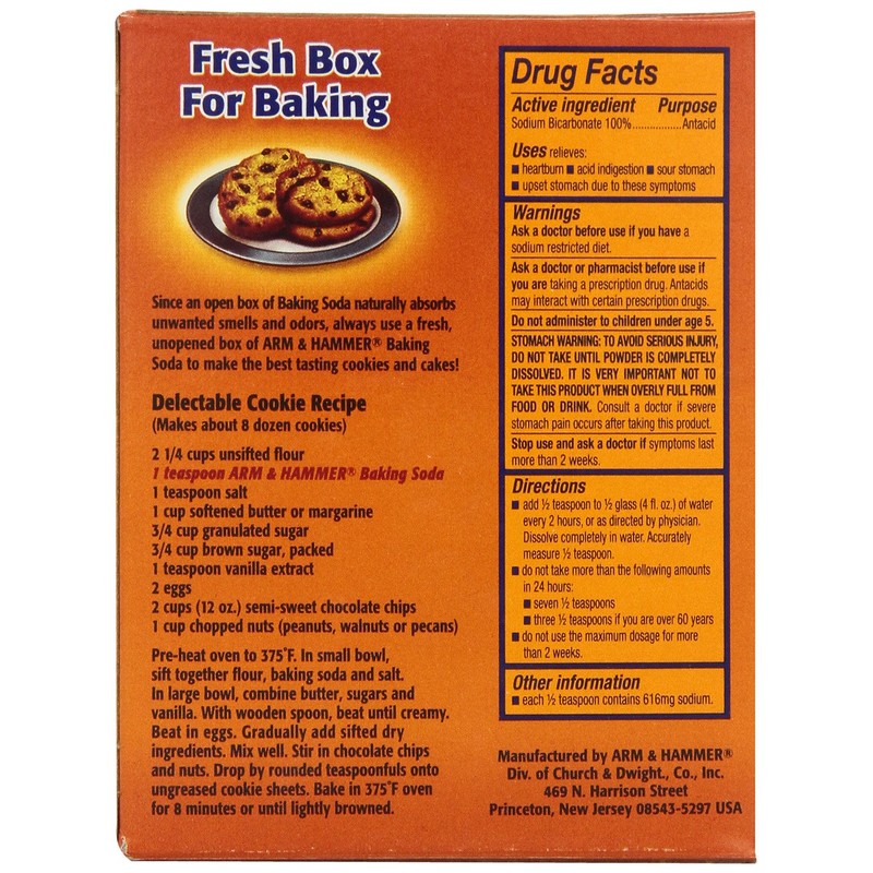 Arm & Hammer Baking Soda, 16 Ounce (Pack of 24)