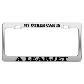 Product Express My Other CAR is A LEARJET License Plate Frame Car Truck Accessory Gift