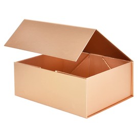 BEISHIDA Gold Gift Box 11 X 9 X 4.4inch, Gift Boxes with Magnetic Closure Lids for Gift Packaging Father's Day Mother's Day Presents, Bridesmaid Proposal Christmas Valentine Thanksgiving