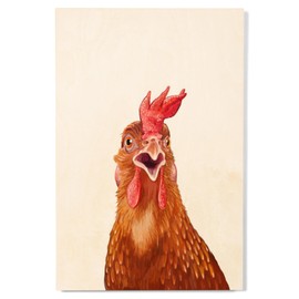 Lantern Press 12x18 Inch Premium Wood Sign, Ready to Hang Wall Decor, Chicken