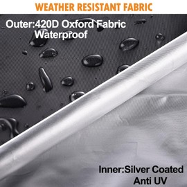 420D Waterproof Outdoor Patio Umbrella Cover fits 7 to 11ft Garden Outdoor Umbrellas & 15 ft Double-Sided Umbrellas,Parasol Cover with Sturdy Waterproof Zipper,Top Vent,Windproof Anti-UV Protection