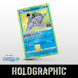 Holographic Credit Card Skin Sticker Anime Dragon Tv Show for dedit Card Sticker, Debit Card Skin, Anime Credit/Debit Card Cover, EBT Card, Fans,Gifts (Radiant Blastoise)