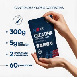 Creatina Monohidratada 300gr Hero Sport Sabor Sin sabor                                                                                               