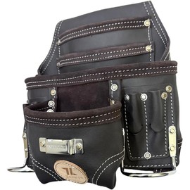 Zeluga 20-111 10 Pocket Rigger Heavy Duty Leather Tool Bag, Oil Tanned