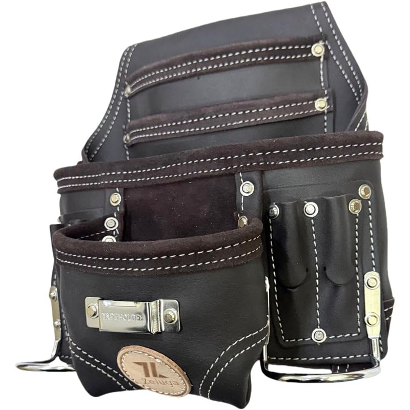 Zeluga 20-111 10 Pocket Rigger Heavy Duty Leather Tool Bag,